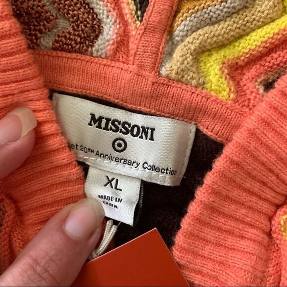 New MISSONI TARGET Long Cardigan Hoodie Sweater XL - Picture 6 of 6